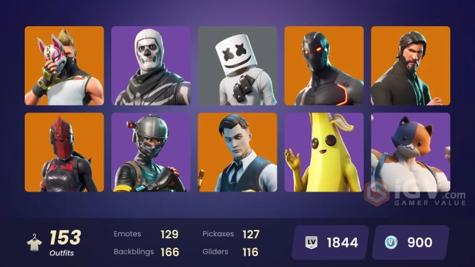 153 SKINS + THE REAPER + TAKE THE L + ELITE AGENT + RIFT ROCK + STW OLD + KISS THE CUP + GOLD MIDAS + MARSHMELLO + FROZEN PACK + OMEGA + DRIFT
