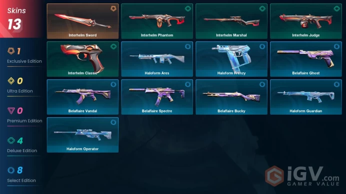 EU-TR / V25:ACT6 GOLD 2 / INTERHELM SWORD / 1000+ VP SPENT / 11 AGENTS / 13 SKINS / CHANGEABLE EMAIL / 24/7 INSTANT DELIVERY #VIG1/71426O7