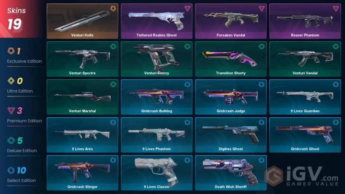 EU-TR / V25:ACT6 GOLD 1 / REAVER PHANTOM / FORSAKEN VANDAL / 4000+ VP SPENT / 28 AGENTS / 19 SKINS / 24/7 INSTANT DELIVERY #VIG1/71826O7