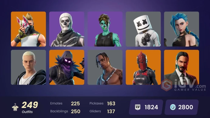 FA [PC] 221 skins | OG STW | Travis Scott | Blue Team Leader | Neo Versa | Astro Jack | Gold Midas |