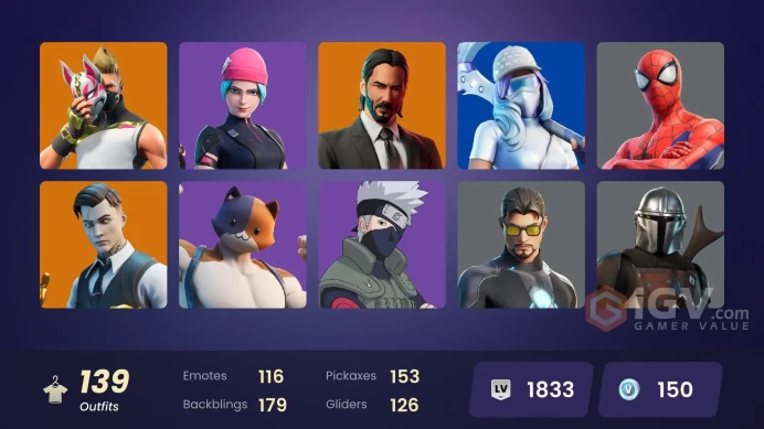 [PC] 120 skins | OG STW | Wildcat | Master Chief (Matte Black) | Rogue Agent | Gear Specialist Maya | Ronin | Predator | The Imagined |