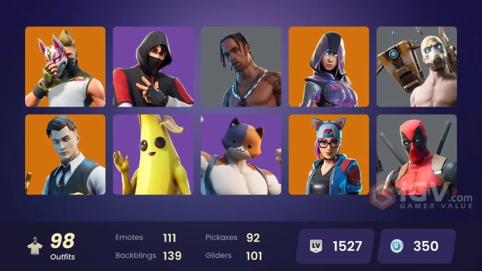 [PC] 91 skins | IKONIK | Glow | Travis Scott | Gold Midas | Gold Brutus | Point Patroller | Surf Strider | Tart Tycoon | Calamity | The Prisoner