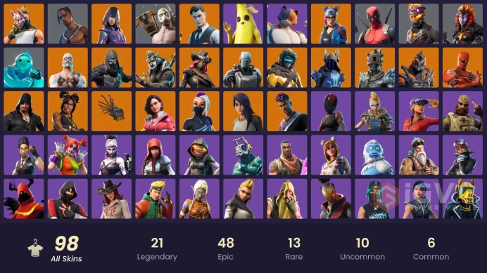 [PC] 91 skins | IKONIK | Glow | Travis Scott | Gold Midas | Gold Brutus | Point Patroller | Surf Strider | Tart Tycoon | Calamity | The Prisoner