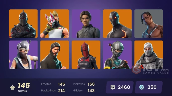 [PC] 124 skins | OG STW | Black Knight | Travis Scott | The Reaper | Blue Squire | Royale Knight | Elite Agent | Mako | Take The L |