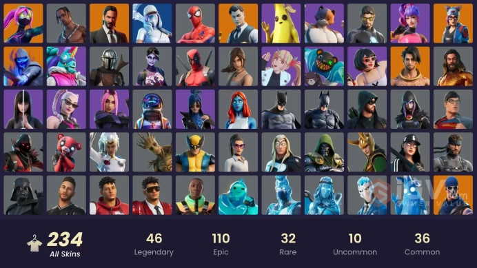 [PC] 231 skins | OG STW | Travis Scott | Astro Jack | Leviathan Axe | Candy axe | Gold Meowscles | Gold Brutus | Fixer | Point Patroller |