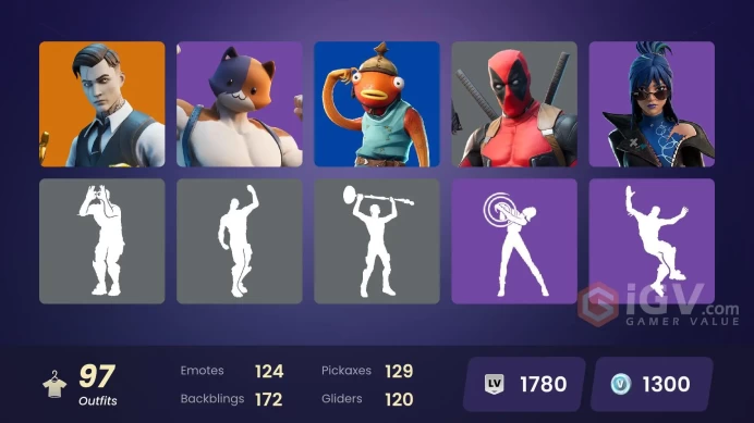 spent 28$[PC/PSN/XBOX/NINTENDO]27 skins|Paradigm(Reality-659)|Ronin|Twyn|Spider-Gwen|Polar Peely|T-60 Power Armor