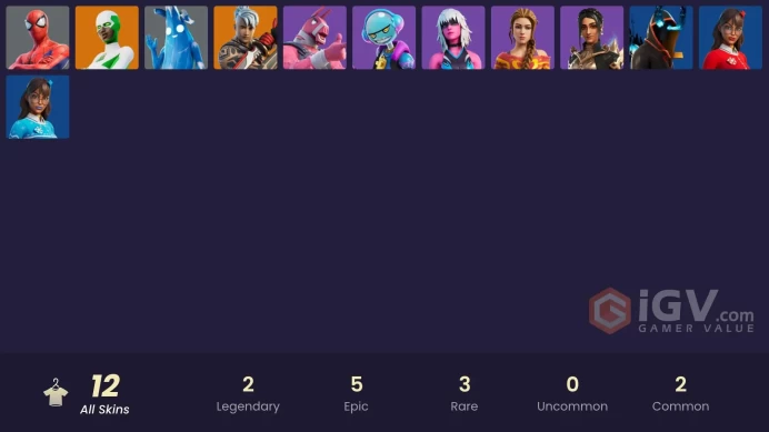 [PC/PSN/XBOX][Changeable mail] 12 skins | Ronin | Backlash | Spider-Man | Polar Peely | Gumbo | Shanta | Lt. John Llama | Harlowe 
