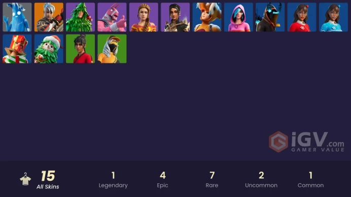 [PC/PSN/XBOX][Changeable mail] 15 skins | Heron Stance Hero | Ronin | Polar Peely | Shanta | Lt. John Llama | Lt. Evergreen | Haven
