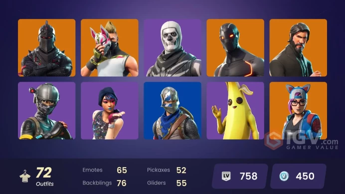 [PC/XBOX] 71 skins | Og Skull Trooper | Black Knight | Sparkle Specialist | The Reaper | Blue Squire | Royale Knight | Elite Agent | 450 VB