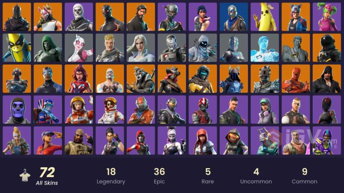 [PC/XBOX] 71 skins | Og Skull Trooper | Black Knight | Sparkle Specialist | The Reaper | Blue Squire | Royale Knight | Elite Agent | 450 VB