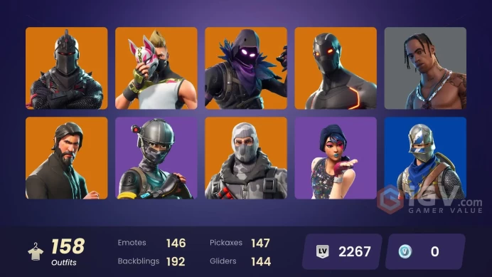 [PC/XBOX/PSN] 156 skins | Black Knight | Travis Scott | The Reaper | Blue Squire | Royale Knight | Elite Agent  | Omega (stage 5) |