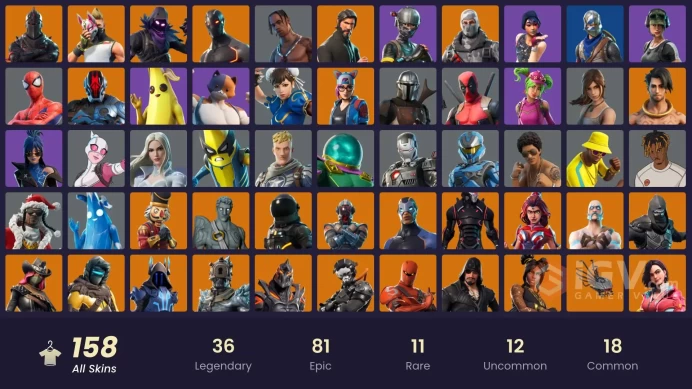 [PC/XBOX/PSN] 156 skins | Black Knight | Travis Scott | The Reaper | Blue Squire | Royale Knight | Elite Agent  | Omega (stage 5) |