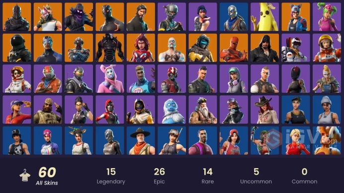 PC/PSN/Xbox/Nintendo  59 skins | Black Knight | Sparkle Specialist | The Reaper | Blue Squire | Royale Knight | Elite Agent | Mako 