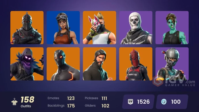 [PC] 157 skins | OG STW | Renegade Raider | Black Knight | Sparkle Specialist | The Reaper | Blue Squire | Royale Knight | Elite Agent | 100 VB