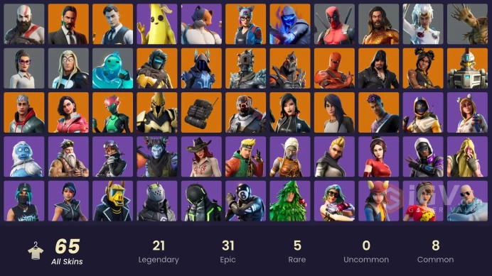 FA - [PSN/XBOX/PC] 65 skins | Gold Kratos | Gold Midas | Gold Brutus | Vendetta | Hybrid | Gear Specialist Maya | John Wick | Fusion | Fade | 