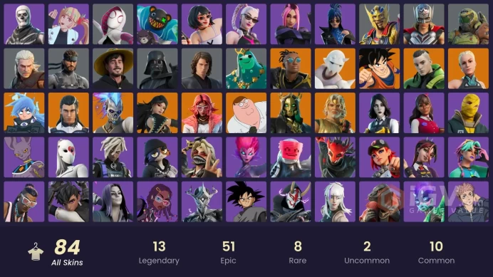  [PC/PSN/XBOX/NINTENDO] 84 skins | Aura | Son Goku | Goku Black | Anakin Skywalker | MrBeast | Paradigm (Aurelian) | Ascension Nezumi ZAK266