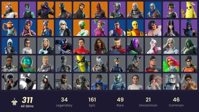 ULTRA STAKED + 311 SKINS + ROYALE KNIGHT + THE REAPER + TAKE THE L + ANIME SKINS  + STARFIRE + MRSAVAGE + ICESPICE + BONES + 217 PICKAXES 
