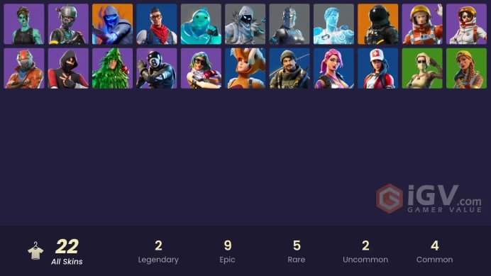 [PC/XBOX] 22 skins | IKONIK | Elite Agent | Prodigy | Fusion | Dark Voyager | Rippley vs Sludge | Frozen Raven | Frozen Red Knight | 400 VB