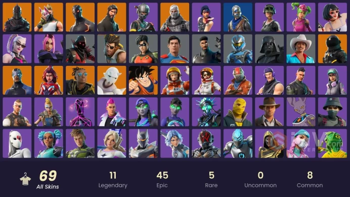 [PC] 69 skins | Black Knight | Sparkle Specialist | The Reaper | Blue Squire | Royale Knight | Elite Agent | Sub Commander | Trailblazer | 