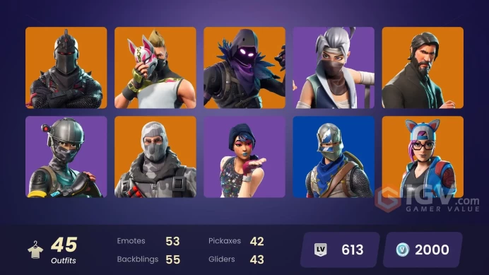[PC] 45 skins | OG STW | Black Knight | Sparkle Specialist | The Reaper | Blue Squire | Royale Knight | Elite Agent | Sub Commander |  | 2000 Vb