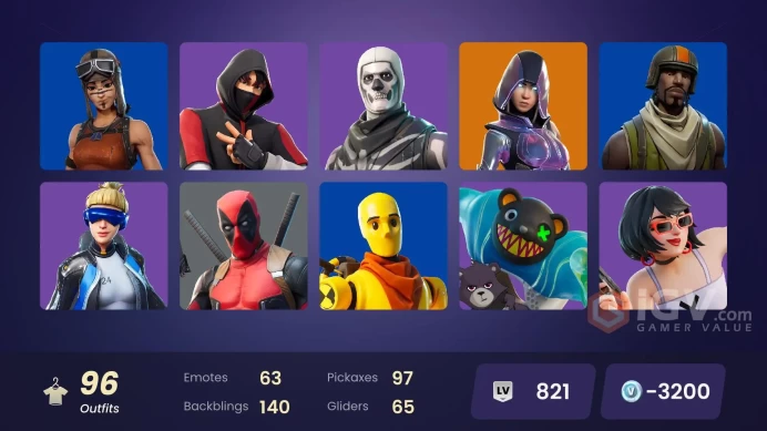 [PC] 96 skins | Renegade Raider | Aerial Assault Trooper | IKONIK | Gl| Neo Versa | Inferno | Gear Specialist Maya | Peter Griffin | |  -3200 VB