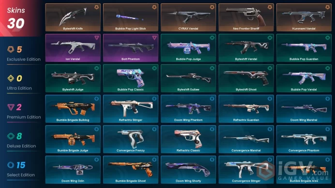 EU 30 skins / Kuronami Vandal / Byteshift Knife / CYRAX Vandal / Ion VandalZka1559
