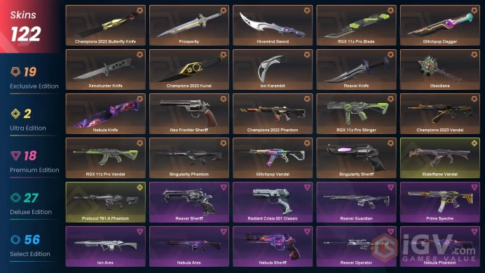 NA / 122 skins /11 Knives Protocol 781-A Phantom / Champions 2022 Butterfly Knife , Phantom / Xenohunter Knife / Champions 2023 KunaiZka1552