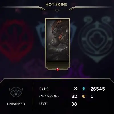 [EUW] SEASON 16 Unranked - S15 Platinum 4- - 26K Be - Honor 5- Instant Delivery