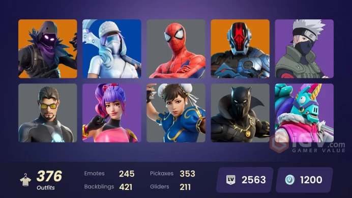 LEGIT/HOT 376 SKINS + 352 PICKAXES + JILL VALENTINE + SNAKE EYES + ANIME SKINS + CHUN-LI + MIDNIGHT SCYTHE + BLANKA + SAKURA + RYU