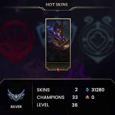 [EUW] S16! - SPLIT 1! - Silver - 1 WİN - 0 Lose - 28.6K Be - Honor 2 - Instant Delivery
