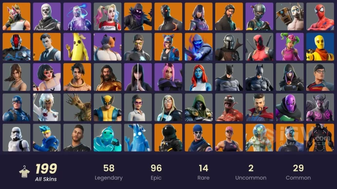 [PC/PSN] 197 skins | Galaxy | The Reaper | Glow | Elite Agent | Gold Brutus | Take The L  | OG STW |eh19