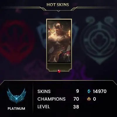 	 [EUW] S16! - SPLIT 1! - Platinum 1 - 1 WİN - 0 Lose - 14.9K Be - Honor 5 - Instant Delivery