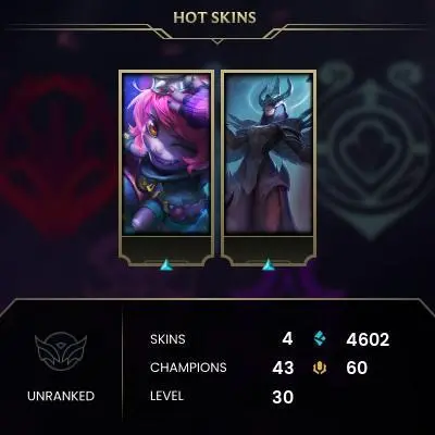 【EuW-Smurf】 Unranked/10 Play Game + Fresh + Changeable Mail + Instant Delivery + Lifetime Warranty + 100% Handmade & Secure + 24/7 Support