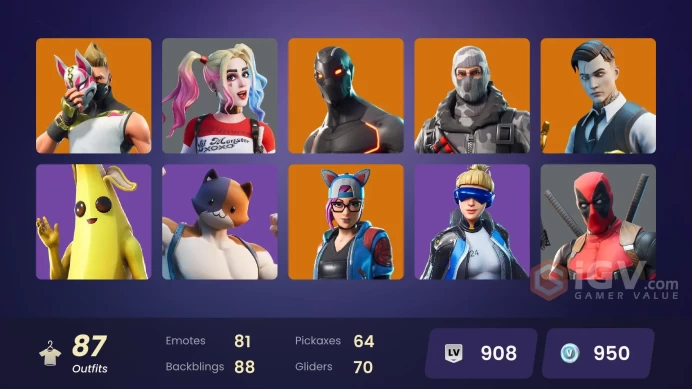 [PC/XBOX] 87 skins | OG STW | Neo Versa | Gold Midas | Havoc | World Warrior | Sub Commander | Laugh It Up Zka750