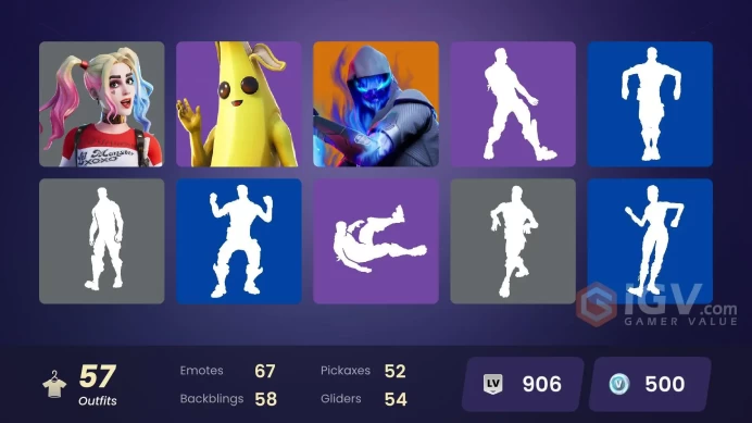 [PC/PSN/XBOX] 57 skins | Jules | Peely | Harley Hitter | Itachi Uchiha | Ice Breaker | Hybrid (Stage 4) | Xev lai091
