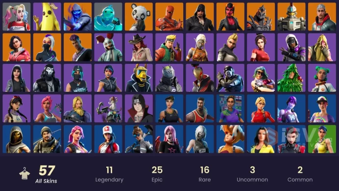 [PC/PSN/XBOX] 57 skins | Jules | Peely | Harley Hitter | Itachi Uchiha | Ice Breaker | Hybrid (Stage 4) | Xev lai091