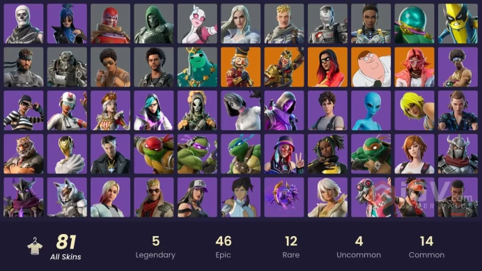 [PC/PSN/XBOX] 81 skins | Star Wand | Bruno Mars | Ice Breaker | Brilliant Striker | Katalina | Fancy Peter Griffin ZAK406 