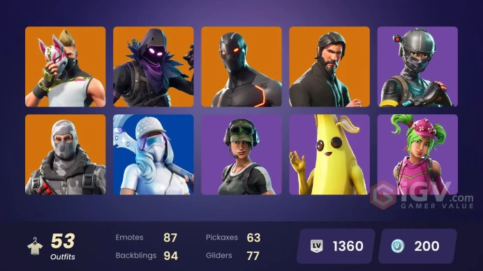 PC/PSN/Xbox/Nintendo 53 skins | The Reaper | Elite Agent | Cloud Striker | Prodigy | Trailblazer | Rogue Agent | Point Patroller | Fixer | Sultu