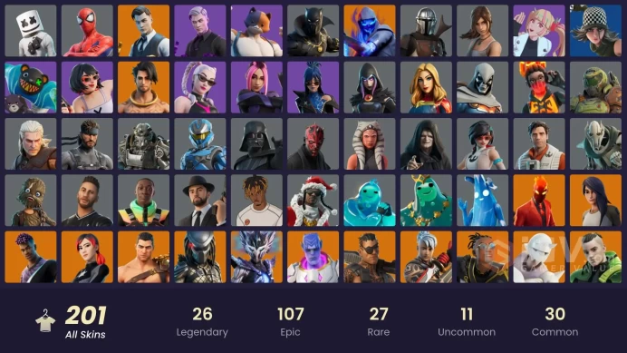 [PC/PSN] 202 skins | Gold Midas | Unchained Ramirez | Nezumi | Peter Griffin | Era | Kymera | Polarity | Kado Thorne | Fusion | 0 VB