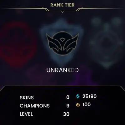 [EUW] | 25190+ Blue Essence | LVL 30 | Completed 10 games and can directly rank | Full Access | Instant Delivery | Unverified Email |B10