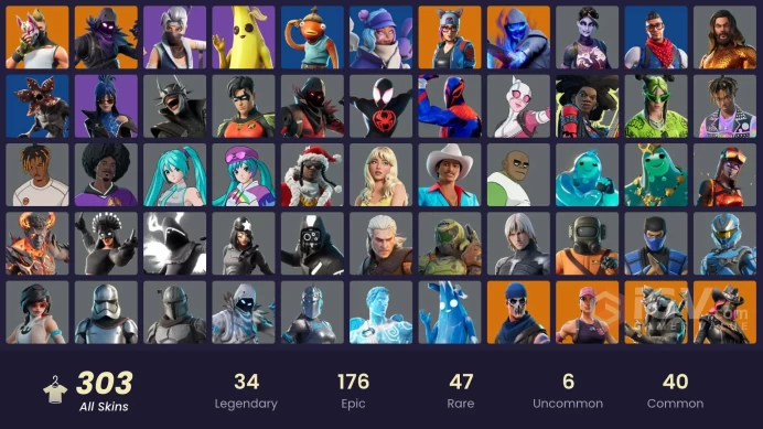 [303 SKINS]  FULL ACCESS  GOKU BLACK + JUICE WRLD + DRIFT + MIDAS  1100 V-BUCKS Included 
