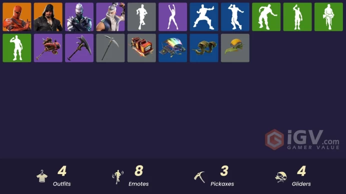 [PC/PSN/XBOX] 4 skins | Hybrid | Blackheart | Sanctum | Kenji | Arroyo Pack | Mutiny | Coven Cape | Katana & Kunai | Master Portal | Cobra