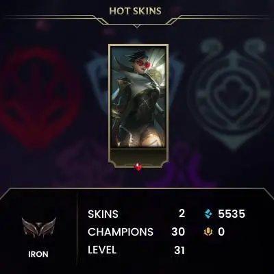 [EUW] Season 2026 - Iron 1 - 0W - 1L - S15 Iron 4 Placements - 5535 Be - Safe - Instant Delivery