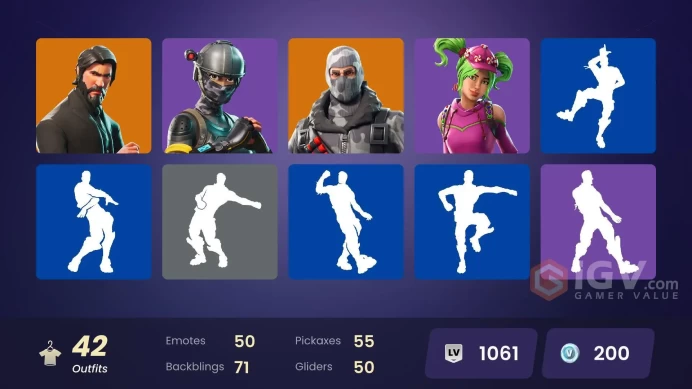 42 SKINS + THE REAPER + ELITE AGENT + TAKE THE L + HAVOC + CANDY AXE + ORANGE JUSTICE + GREEN ROOTS BILLIE + SLAYER JUICE WRLD