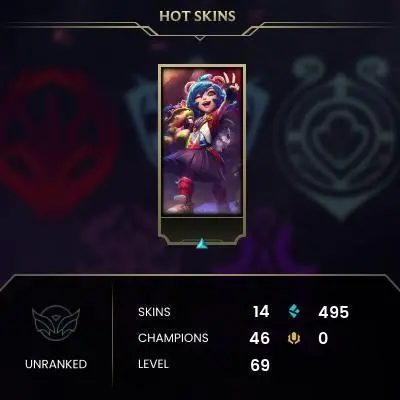 [Code 8992] Level 69 + 14 Skins / LAN / Very Cheap