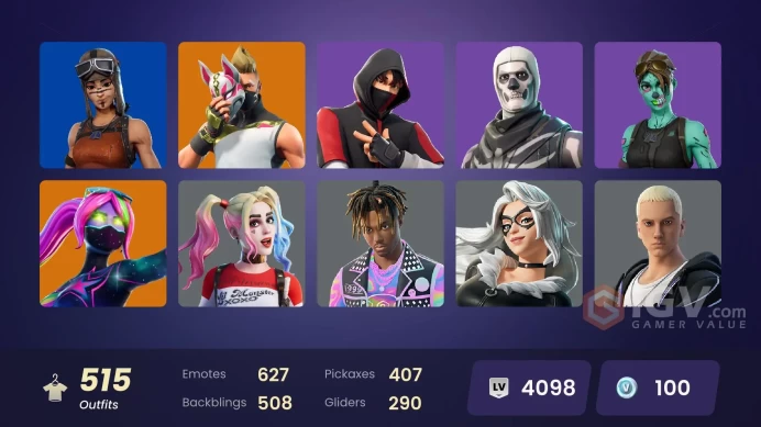 ! [PC/XBOX/PSN] | 515 skins !! | Renegade Raider | Aerial Assault Trooper | IKONIK | The Reaper | Glow | Blue Squire | Mail change available