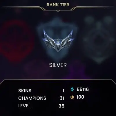 EUW-SILVER III-1 SKINS-FRESH ACCOUNT-CHANGEABLE MAIL-FAST DELIVERY