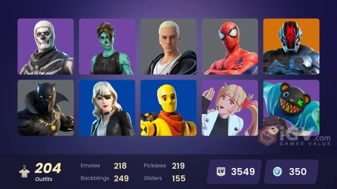 [PC/XBOX] 204 skins | Keri Commander | Unchained Ramirez | Championship Aura | Game Knight | Omegarok | Joltara | 350 VB