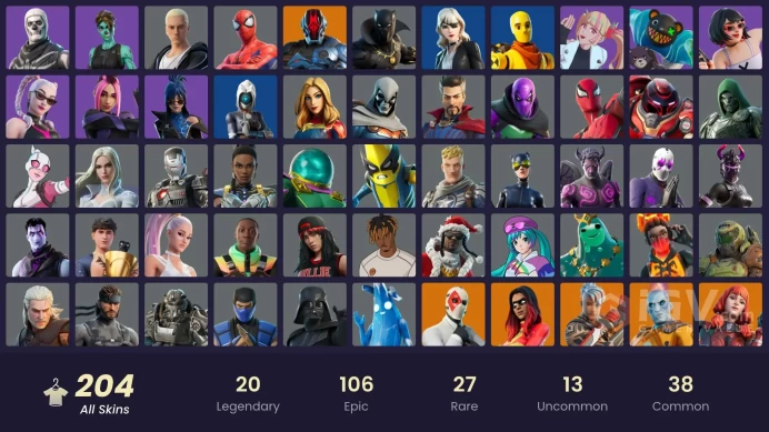 [PC/XBOX] 204 skins | Keri Commander | Unchained Ramirez | Championship Aura | Game Knight | Omegarok | Joltara | 350 VB