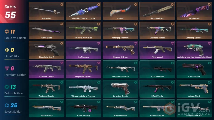 NA 55 skins / RGX 11z Pro Vandal / Recon Balisong / Glitchpop VandalMxa215